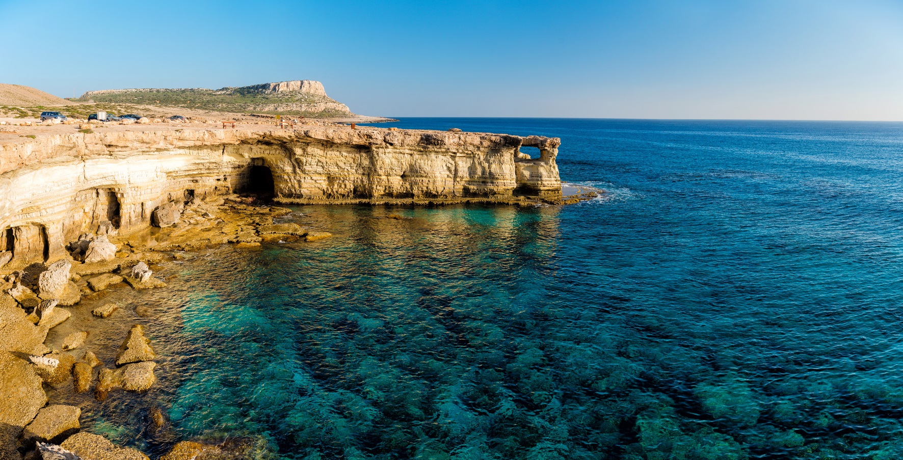 Sea caves panorama (Ayia Napa, Cyprus)
