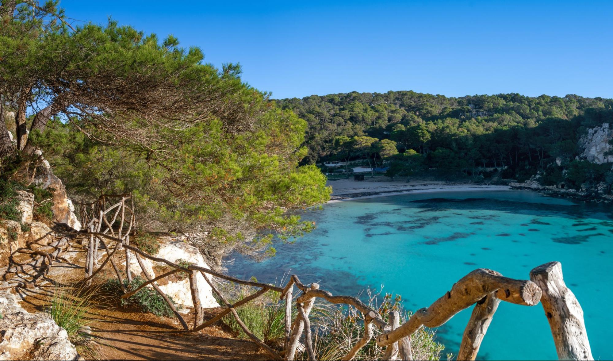 La Cala Macarella en Menorca 
