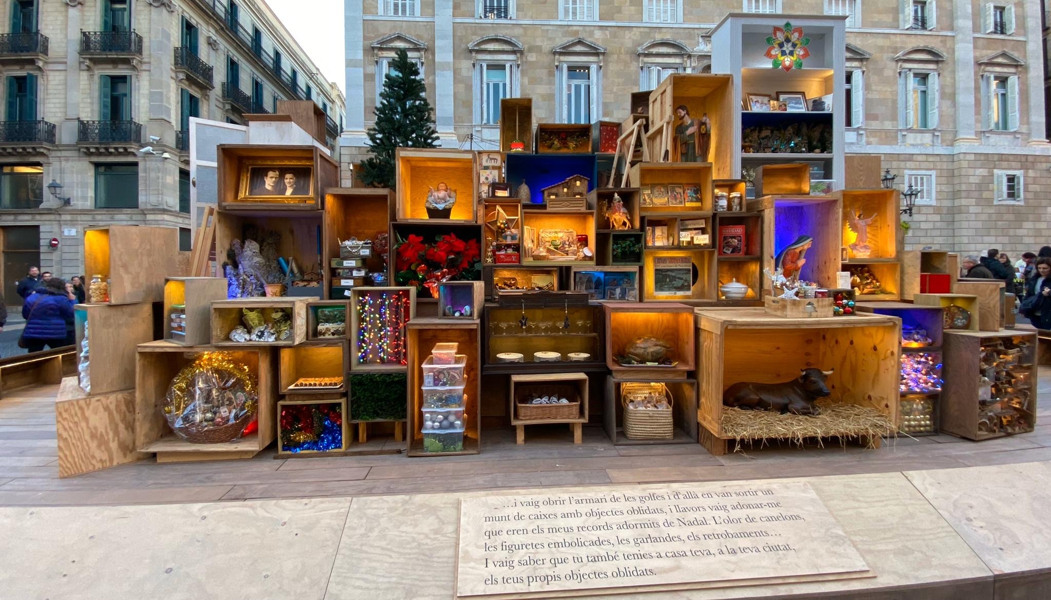 Mercado Navideño en Santa Llúcia en Barcelona 