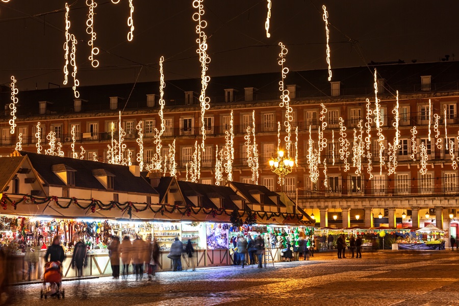 Un mercado navideño en Madrid 