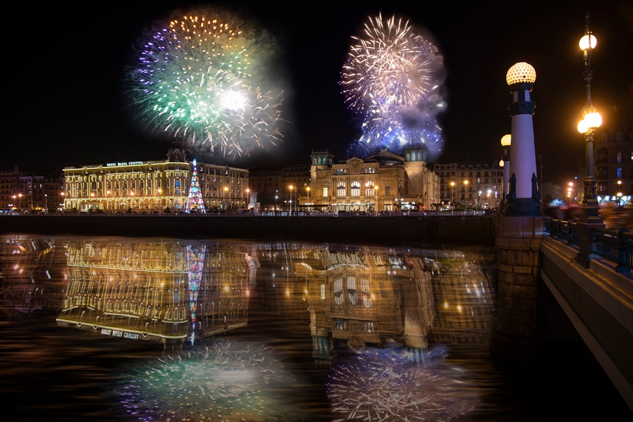 Fuegos artificiales en San Sebastián 