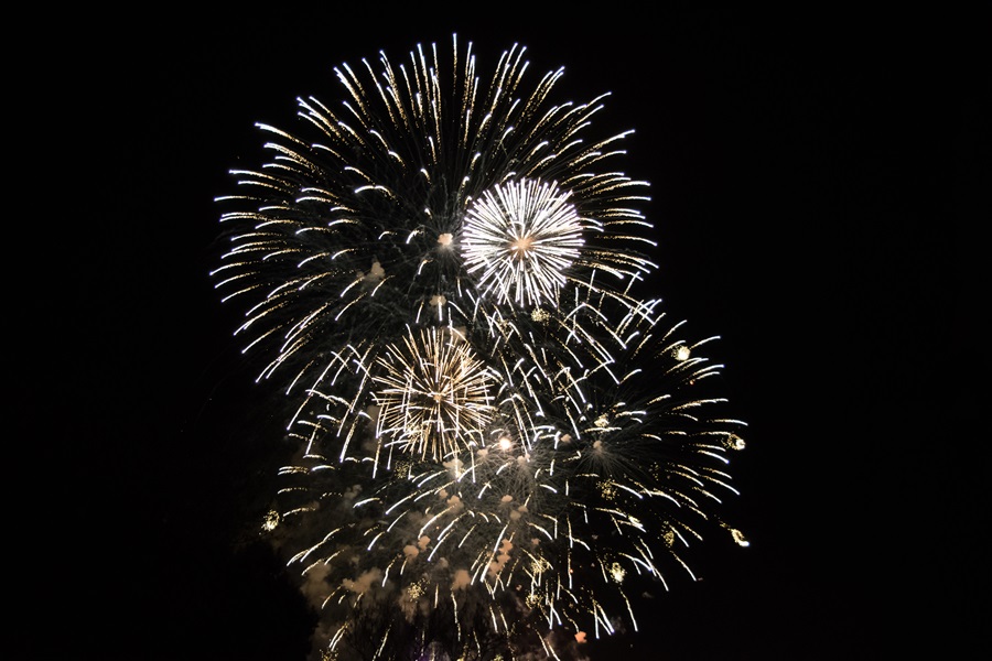 Fuegos artificiales en Valencia en fin de Año 